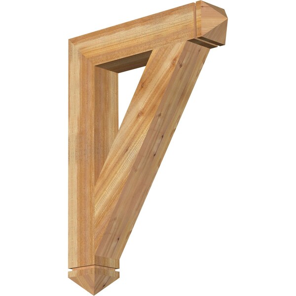 Ekena Millwork Traditional Arts & Crafts Rough Sawn Bracket, Western Red Cedar, 6"W x 32"D x 44"H BKT06X32X44TRA03RWR - main